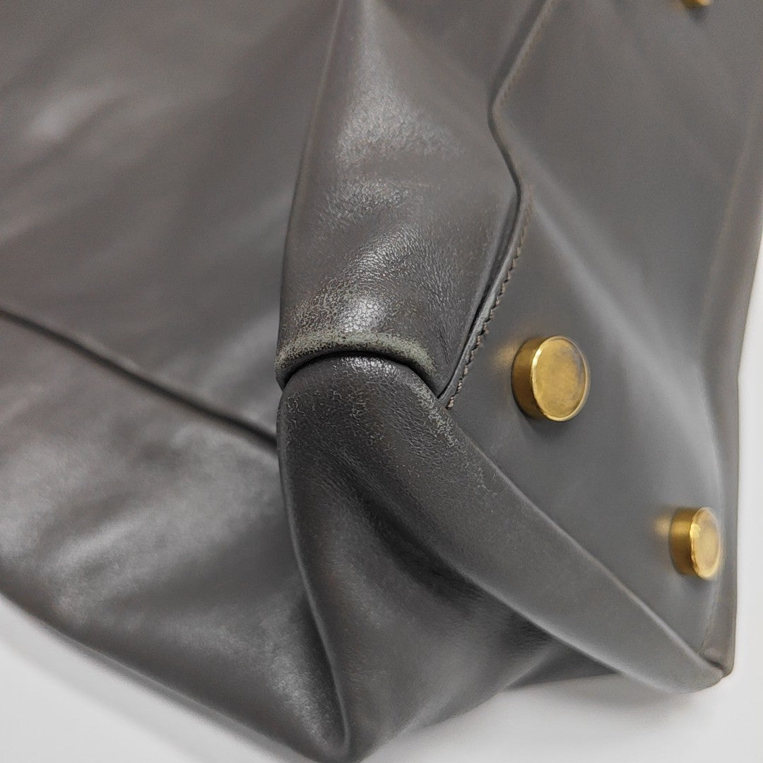 SHOPPING BAG Calfskin Gray