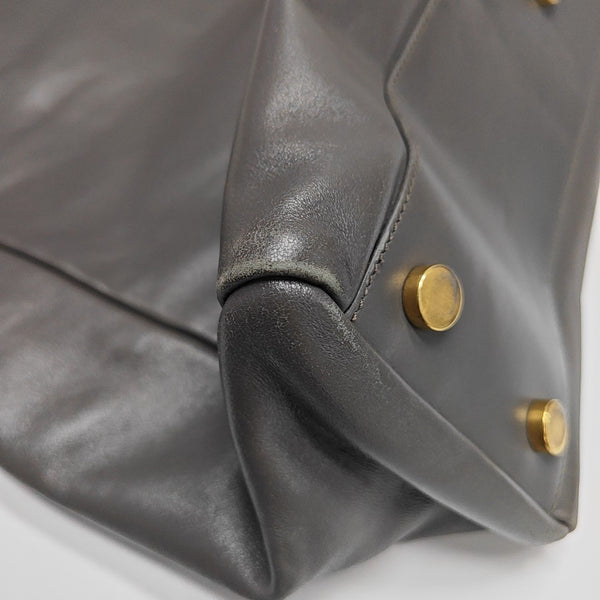 SHOPPING BAG Calfskin Gray