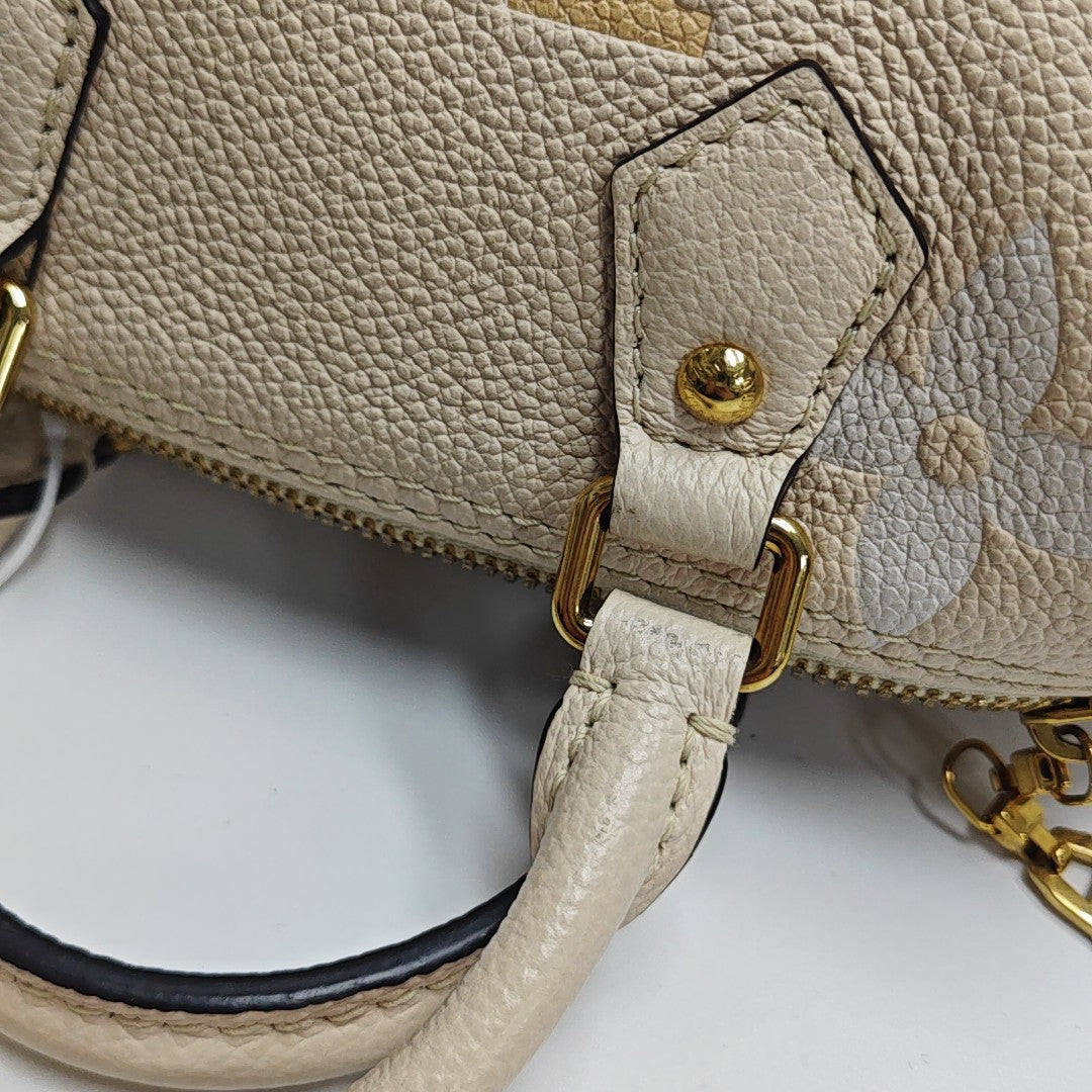 PAPILLON BB Monogram Calfskin Beige