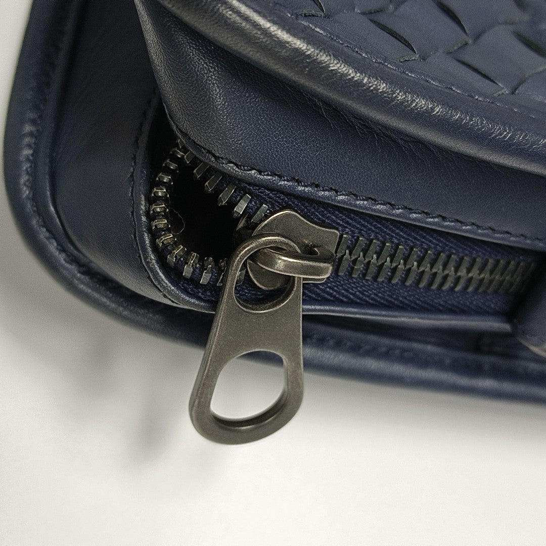 Calfskin Shoulder Bag Blue