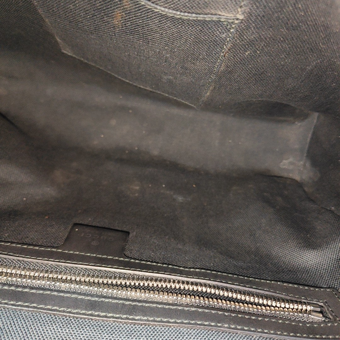 Monogram Coated Canvas Shoulder Bag Black