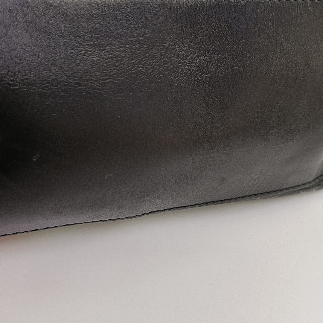 Rania Monogram Coated Canvas Black