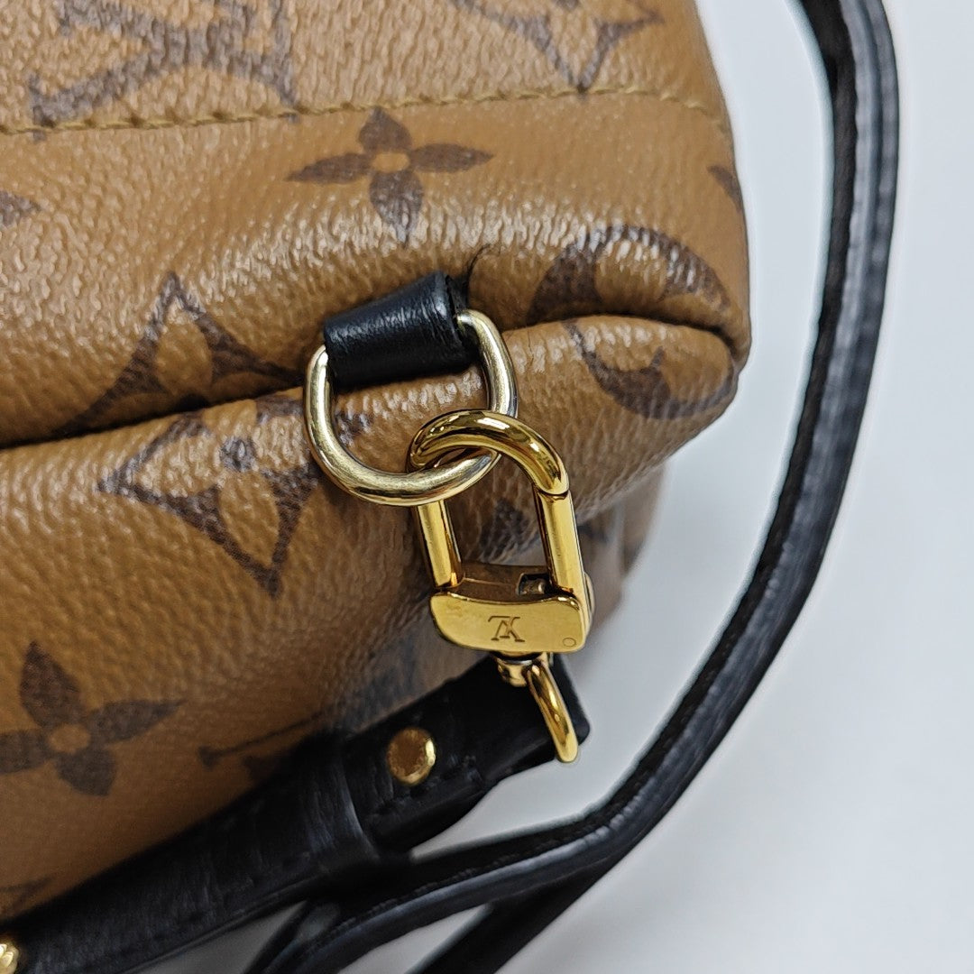 PALM SPRINGS Mini Monogram Coated Canvas Brown
