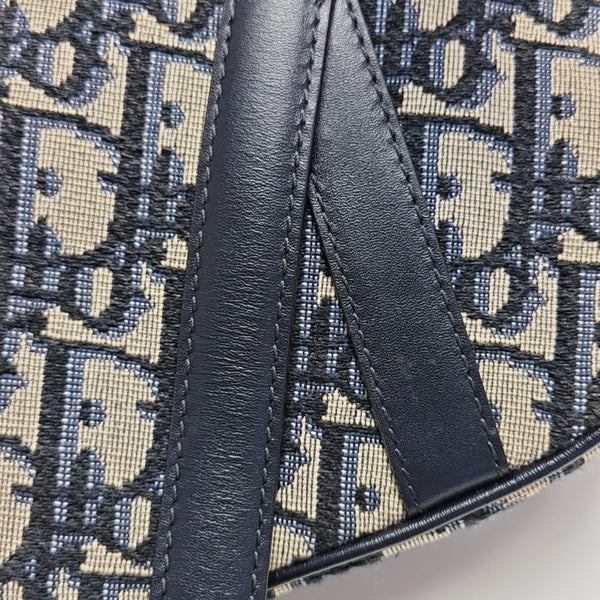 Saddle Mini Oblique Canvas Blue