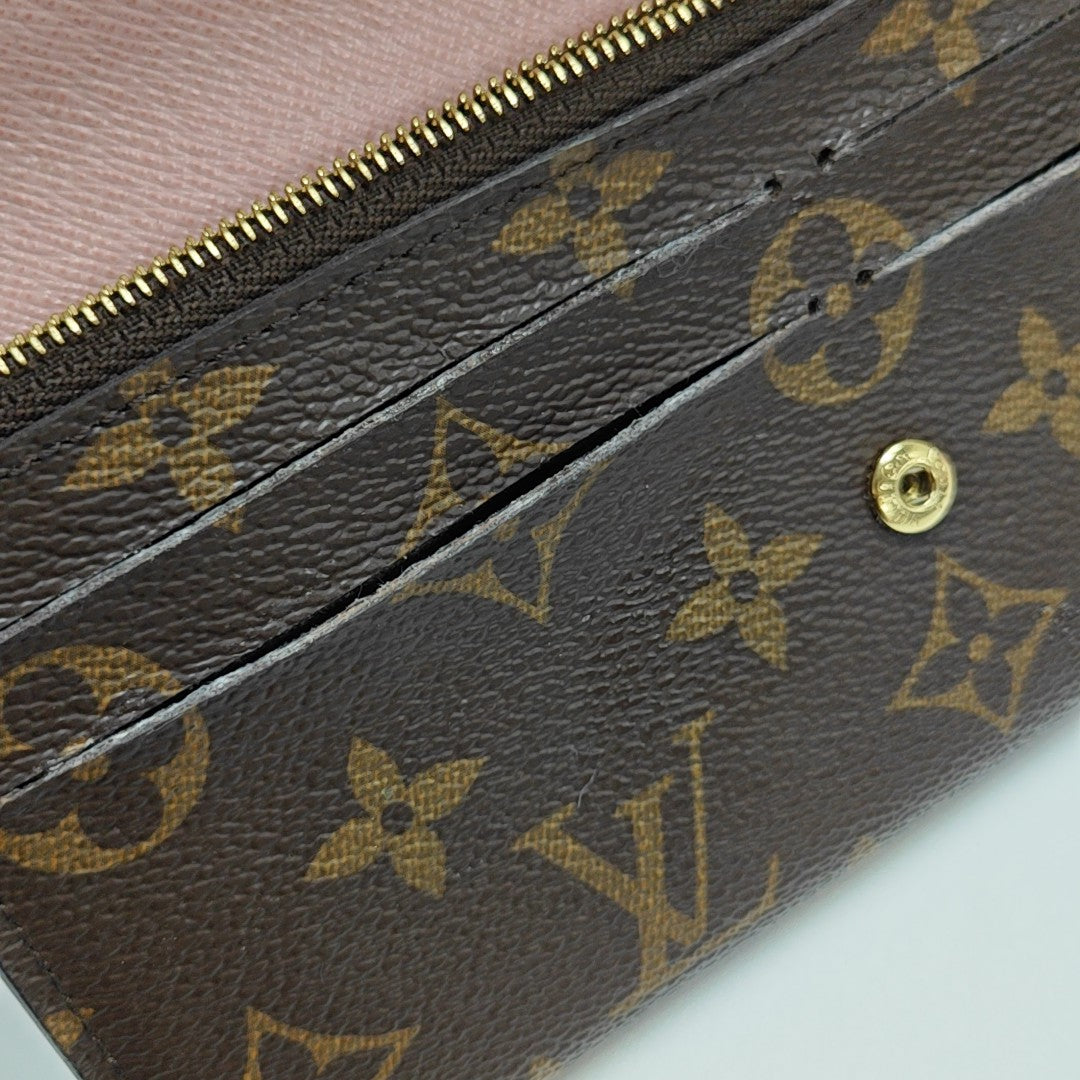 EMILIE Monogram Coated Canvas Brown Wallet