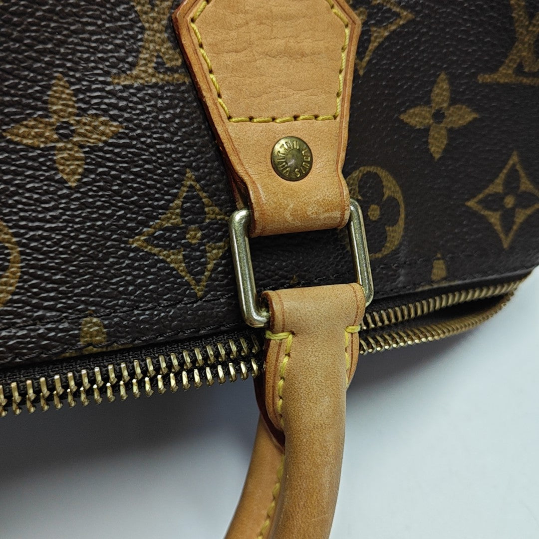 SPEEDY 30 Monogram Coated Canvas Brown