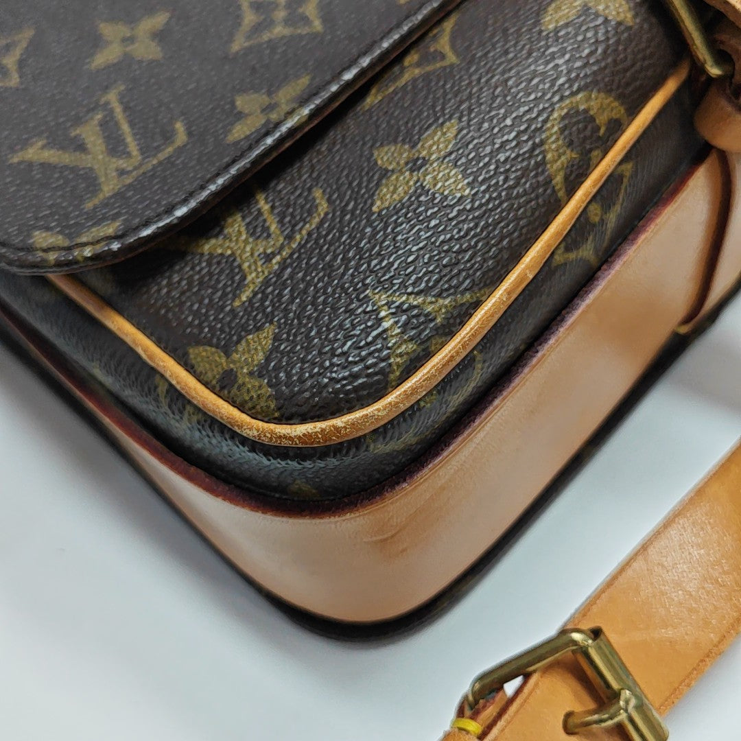 CARTOUCHIERE MM Monogram Coated Canvas Brown
