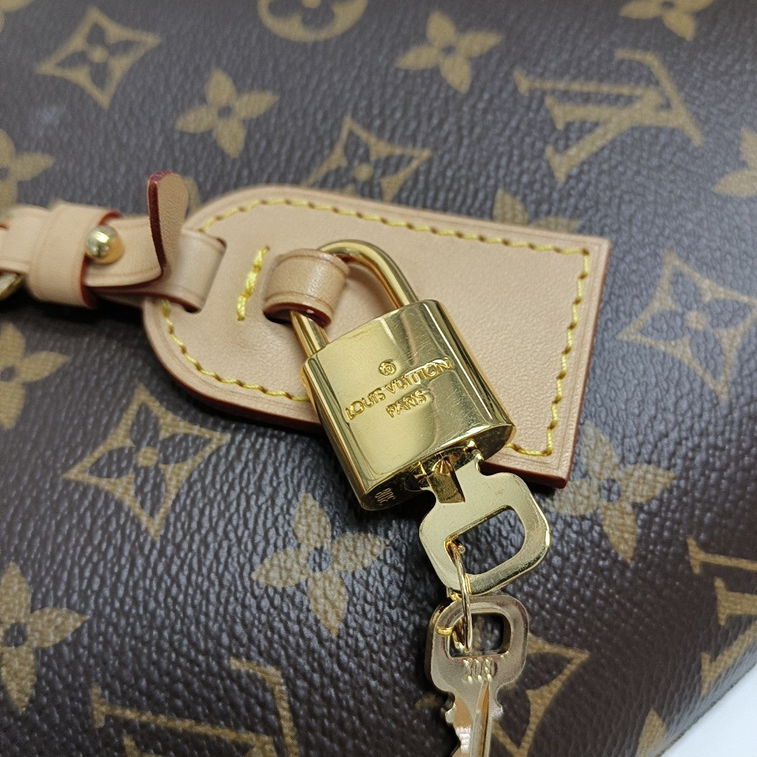 RIVAGE BB Monogram Coated Canvas Brown