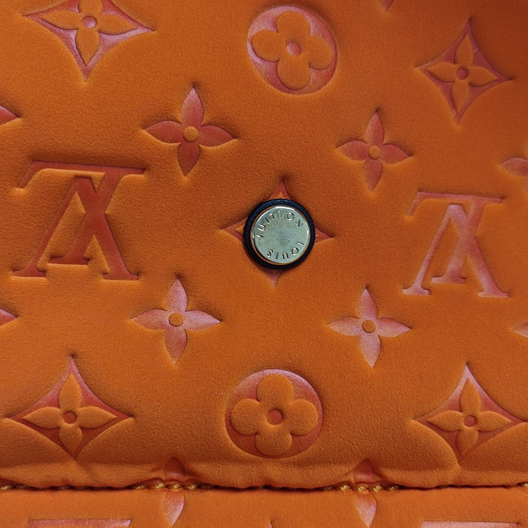 Monogram Fabric Tote Bag Orange