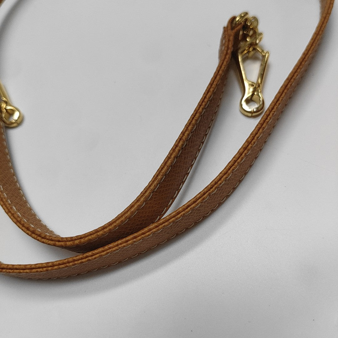 Calfskin Top Handle Bag Brown