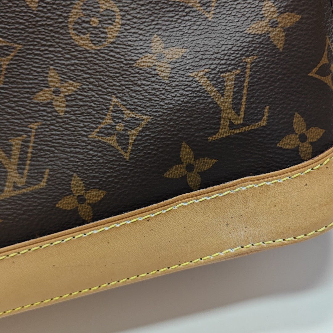 ALMA BB Monogram Coated Canvas Brown