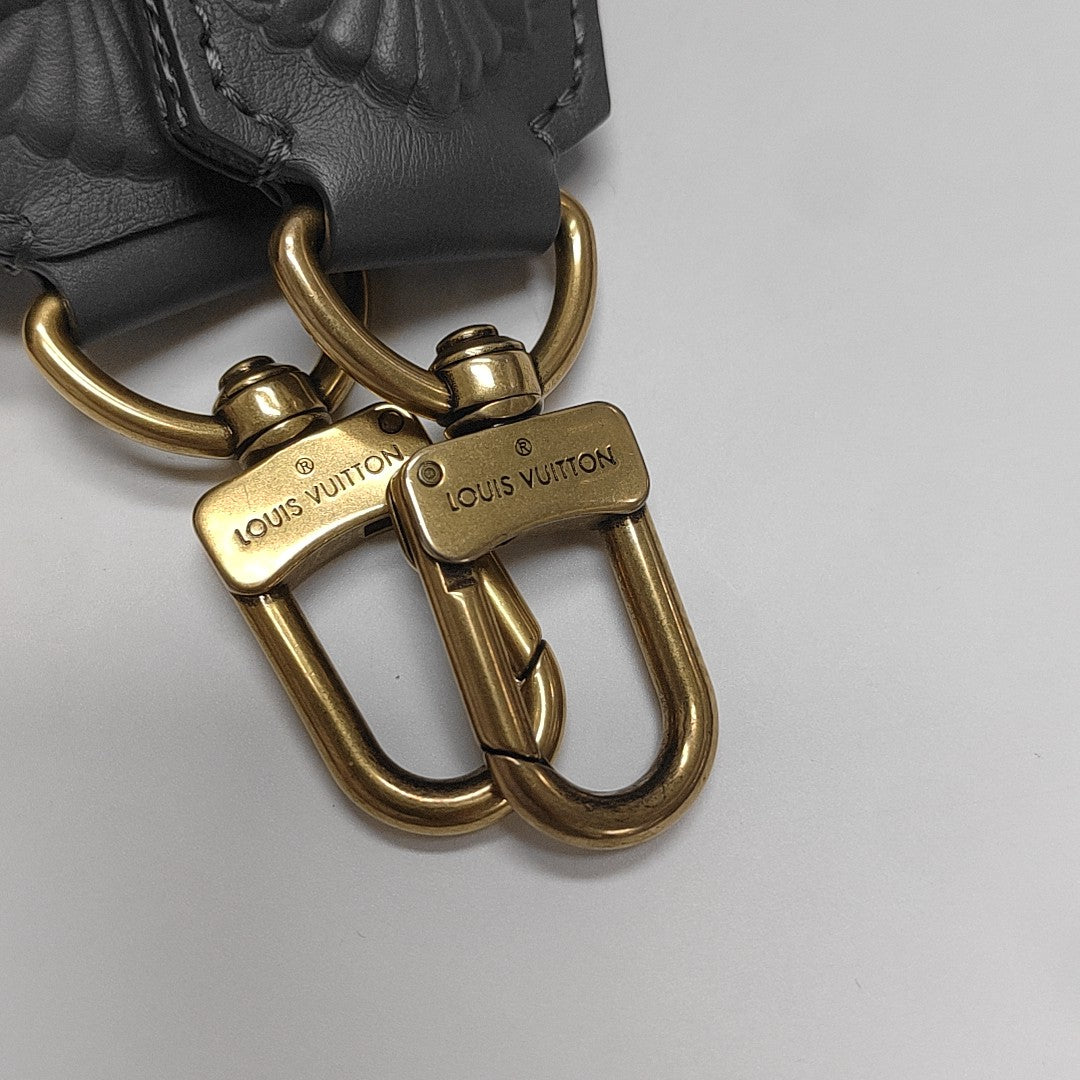 KEEPALL GM Monogram Calfskin Gray