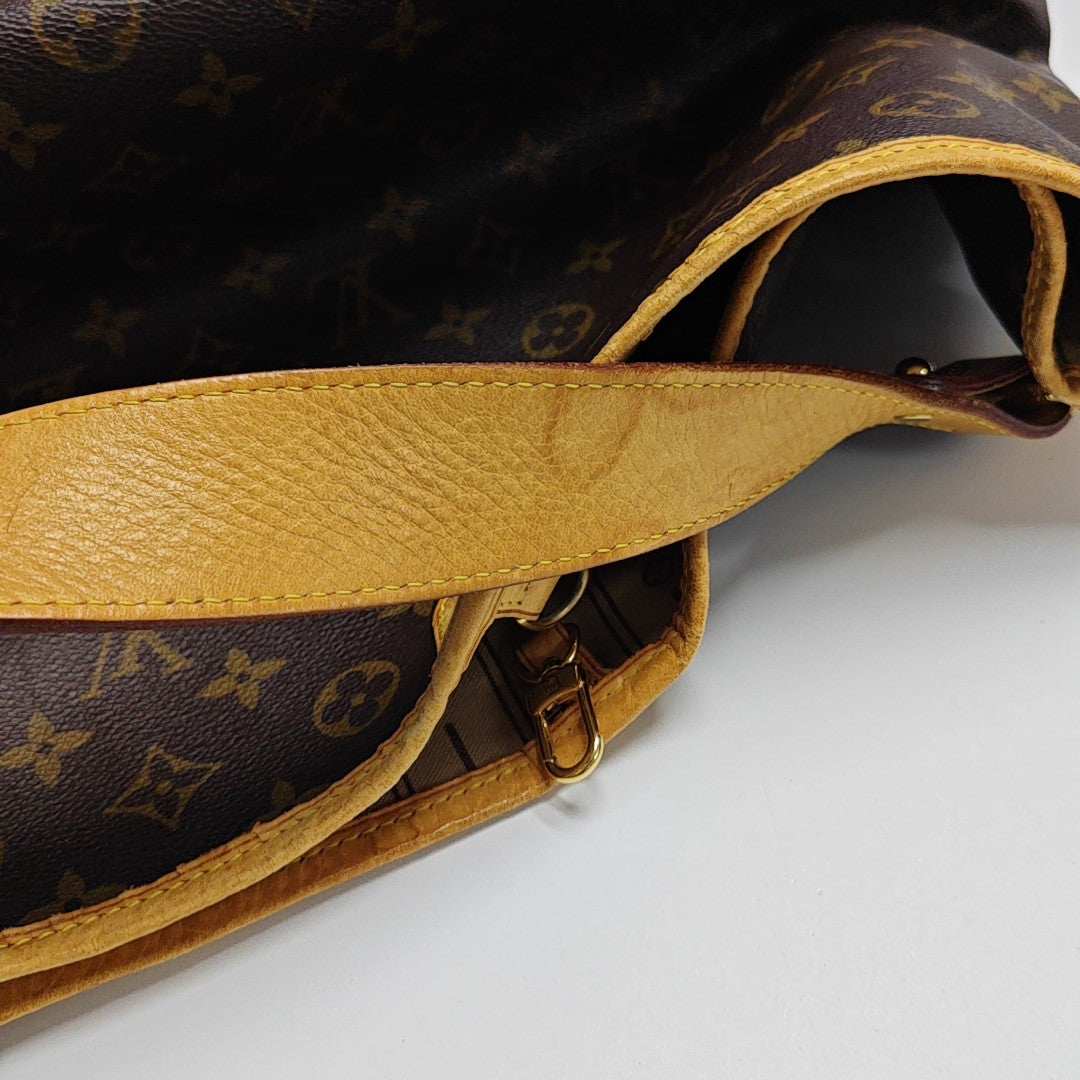 Monogram Coated Canvas Top Handle Bag Brown