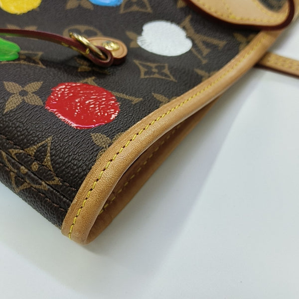 NEVERFULL MM Monogram Coated Canvas Brown