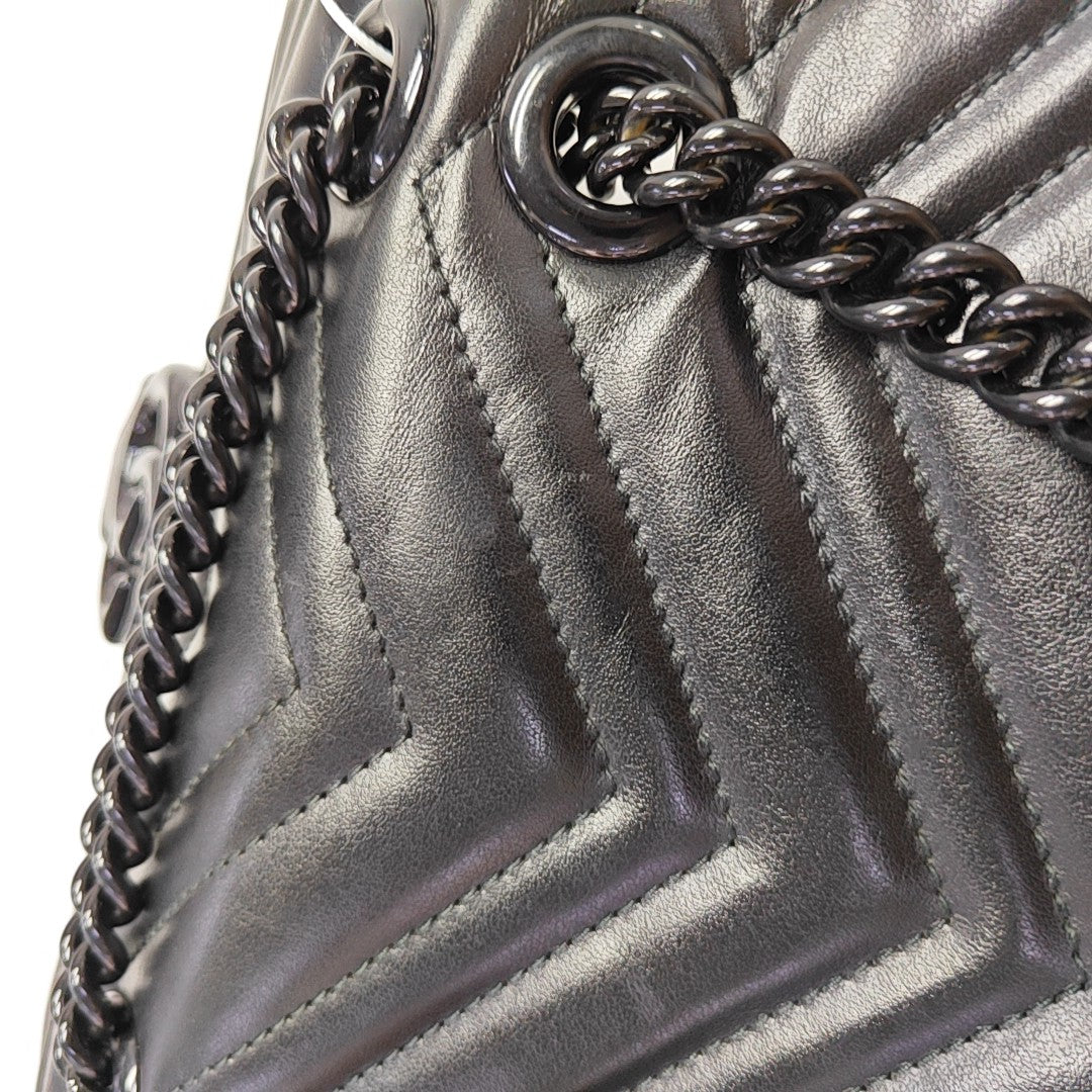 GG Marmont Small Quilted Calfskin Black