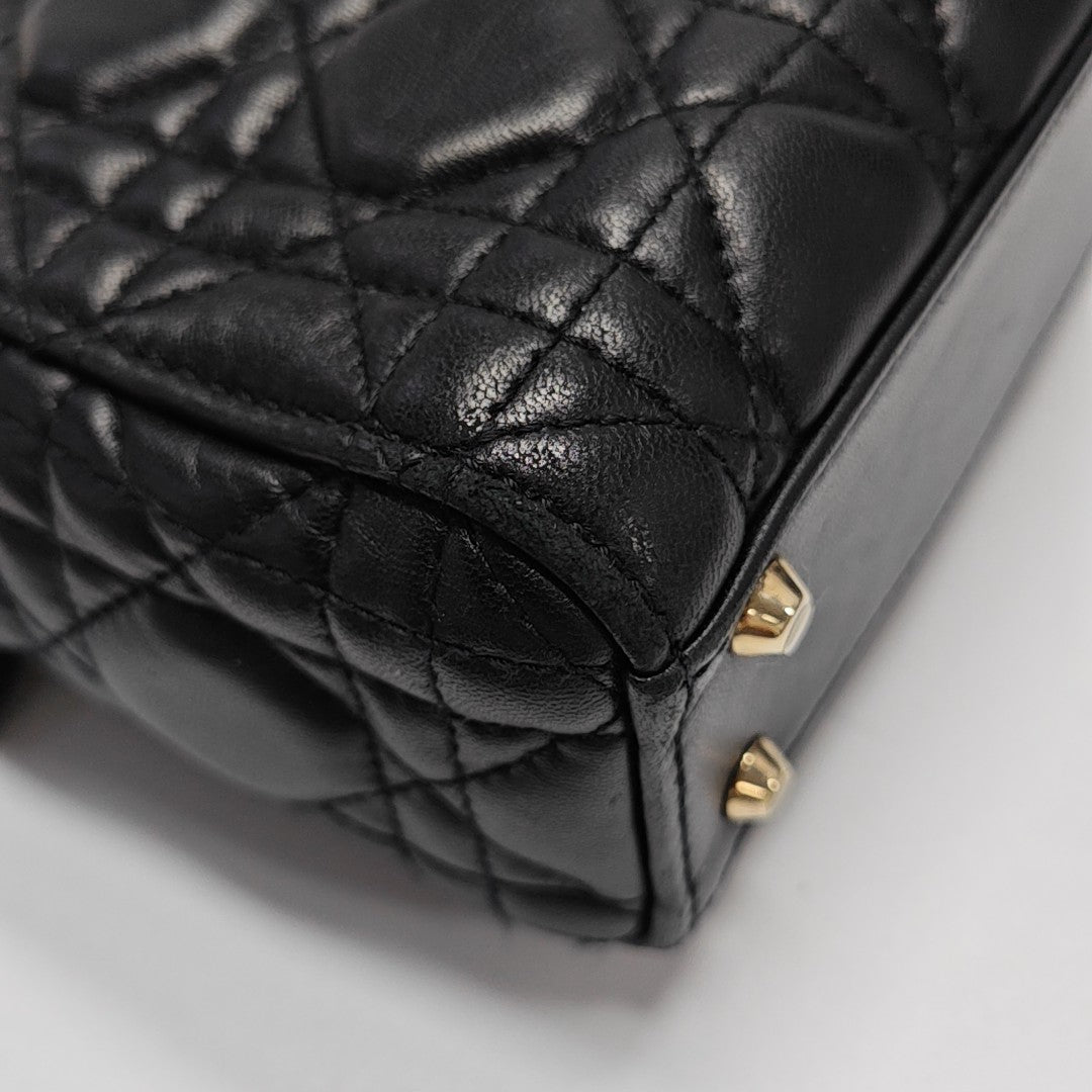 Lady Dior Mini Cannage Piel de cordero Negro