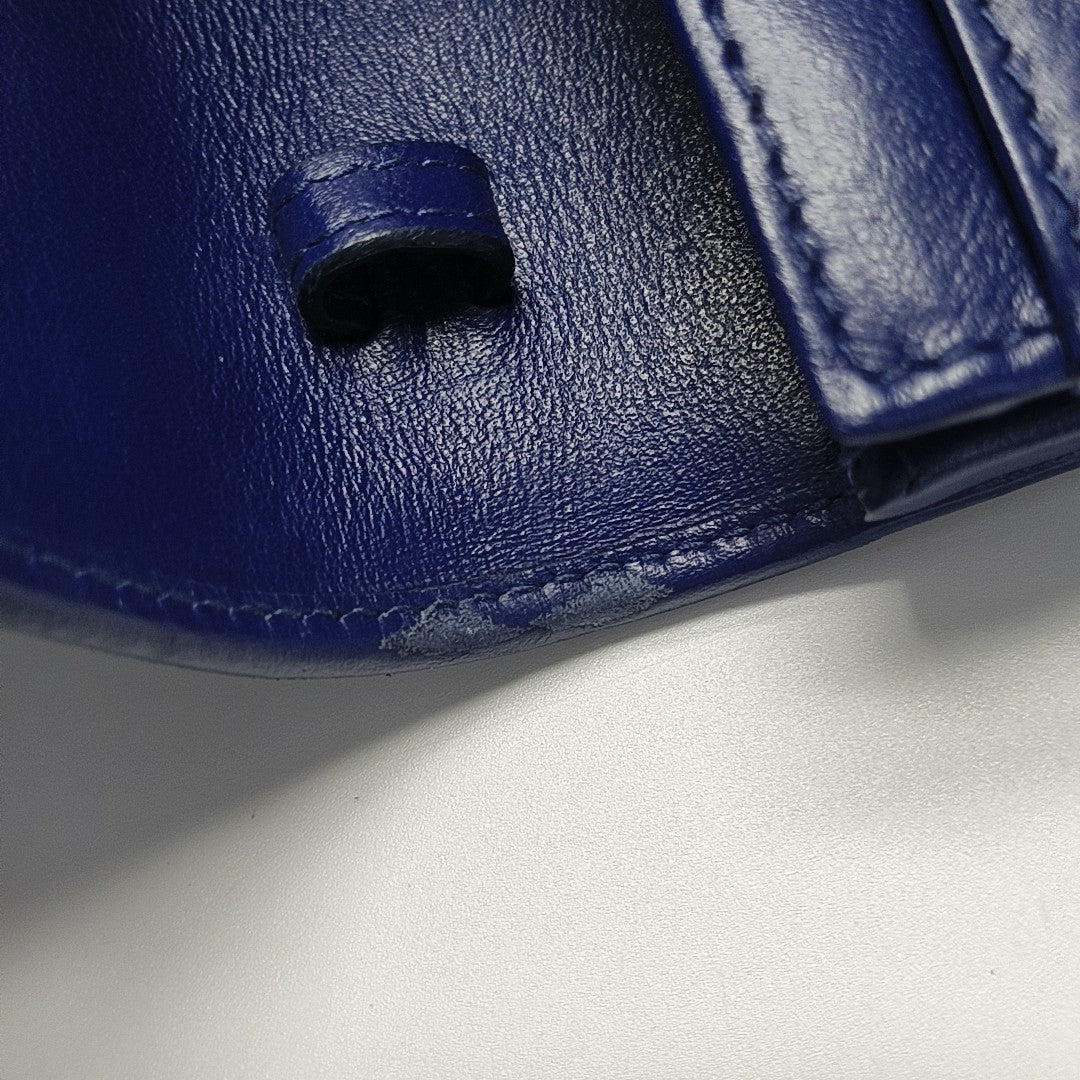 Quilted Fabric Shoulder Bag Blue