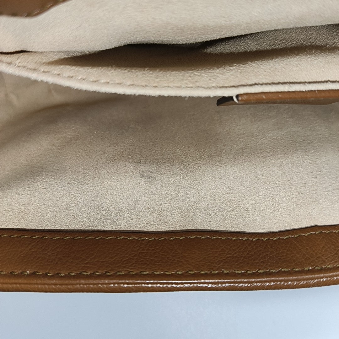 GG Marmont Small Quilted Calfskin Brown