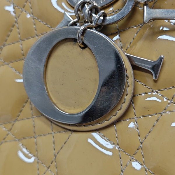 Lady Dior Medium Cannage Patent Leather Yellow