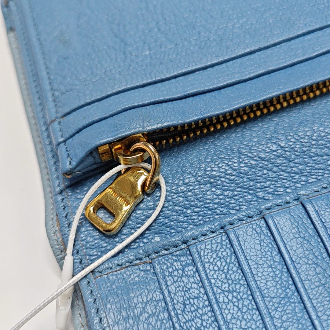 Calfskin Wallet Blue