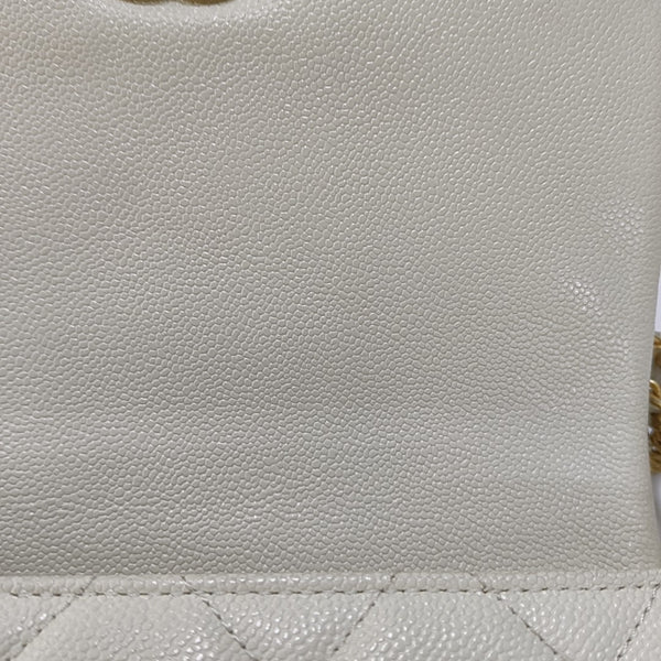 WOC Quilted Grained Calfskin White