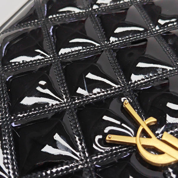 BECKY Mini Quilted Patent Calfskin Black
