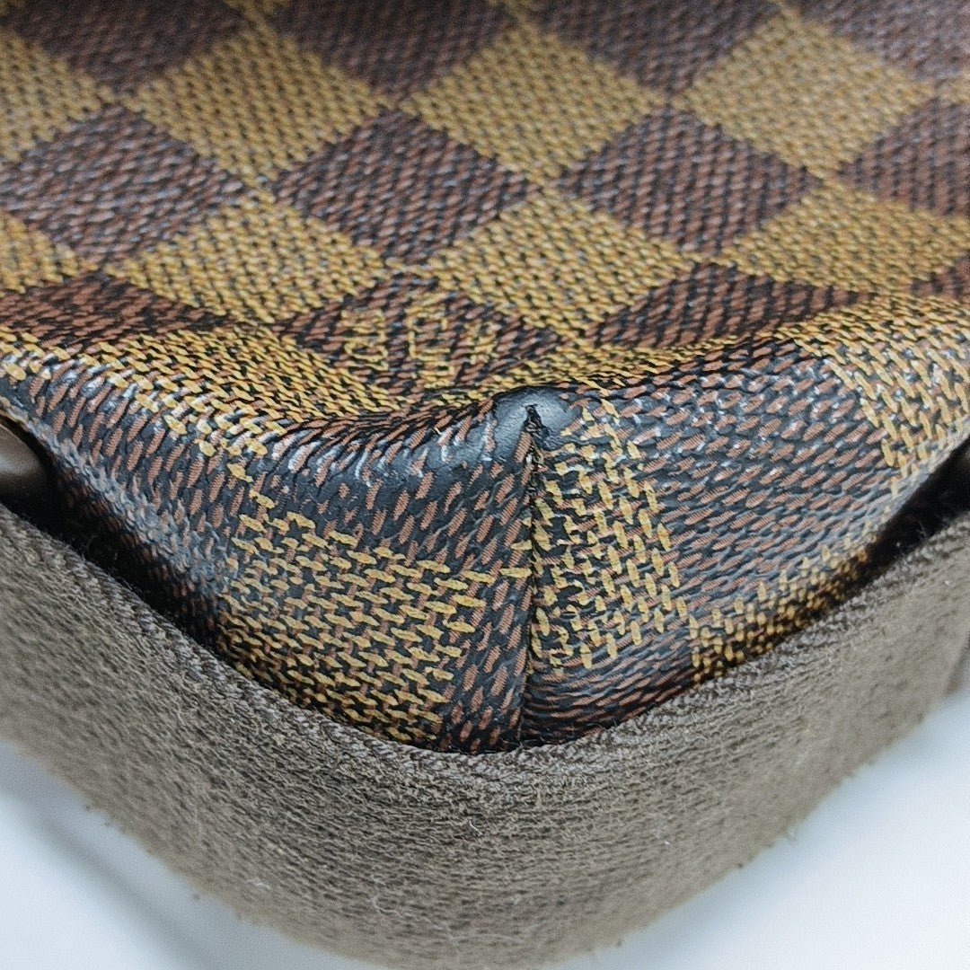 BROOKLYN PM Damier Ebene Coated Canvas Brown