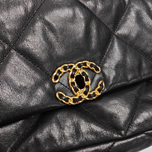 CHANEL 19 Small Quilted Lambskin Black