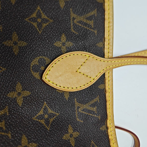 NEVERFULL MM Monogram Coated Canvas Brown