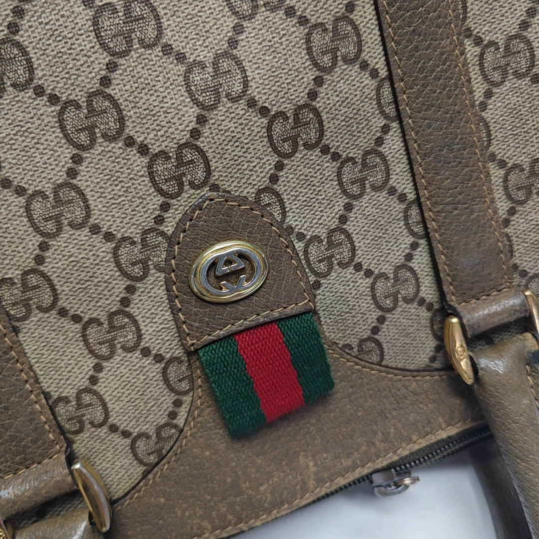 Monogram Coated Canvas Top Handle Bag Beige