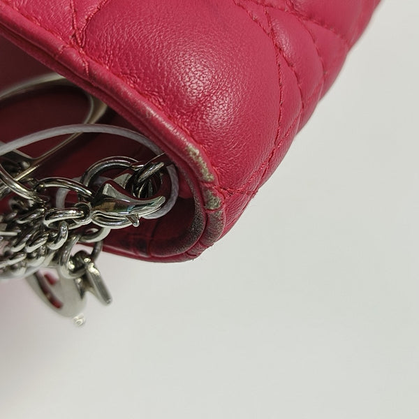 Lady Dior Medium Cannage Calfskin Pink