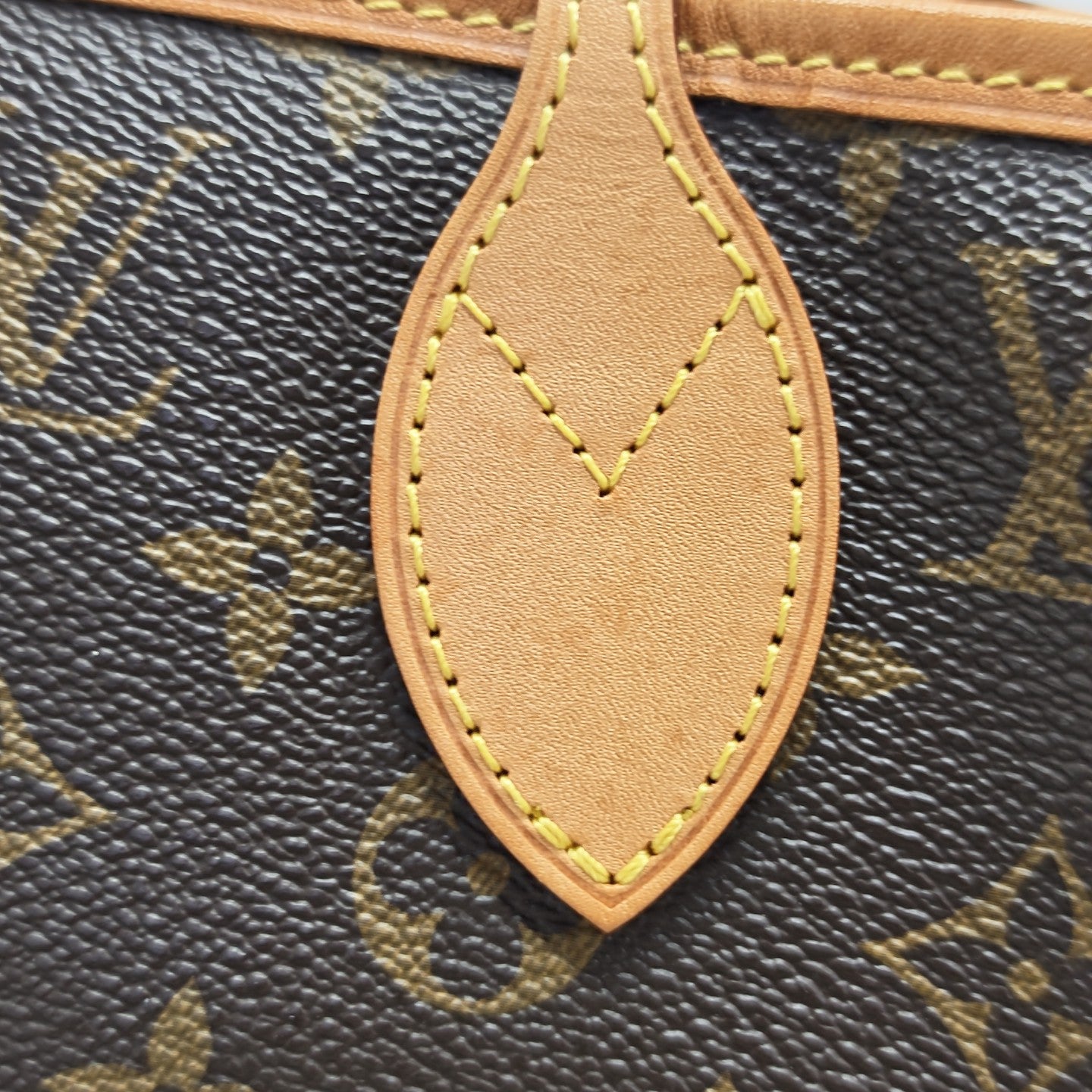 NEVERFULL MM Monogram Coated Canvas Brown