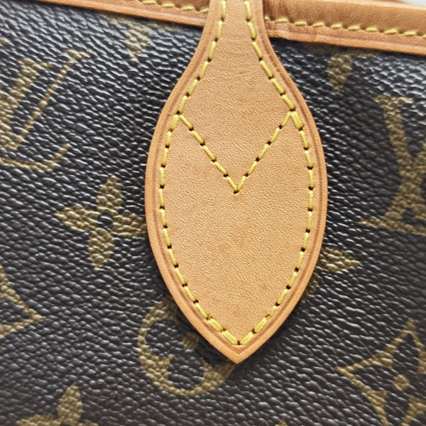 NEVERFULL MM Monogram Coated Canvas Brown