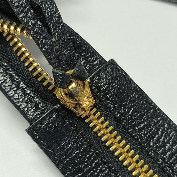 Classic Metallic Edge City Medium Lambskin Black