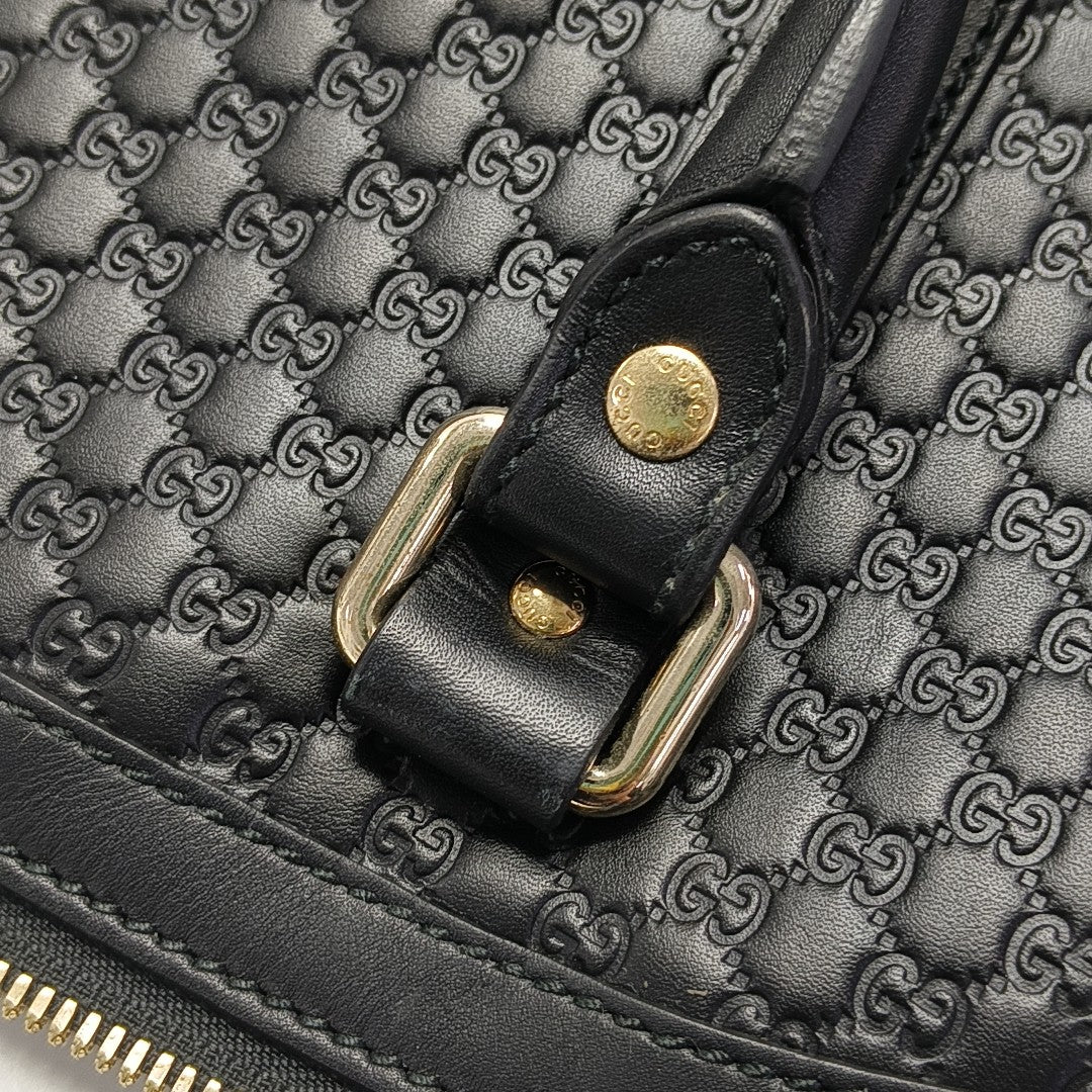 Microguccissima Monogram Calfskin Black