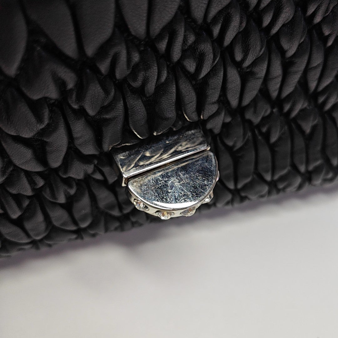 Crystal Quilted Lambskin Black