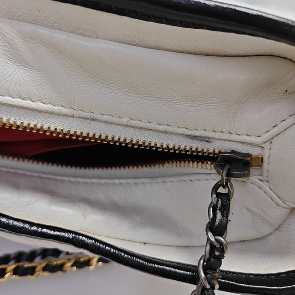 GABRIELLE Large Quilted Calfskin White