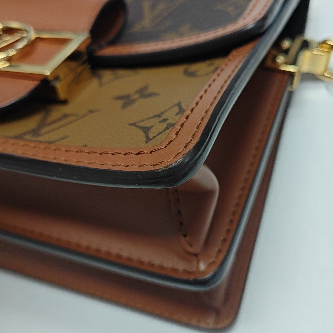 DAUPHINE Mini Monogram Coated Canvas Brown