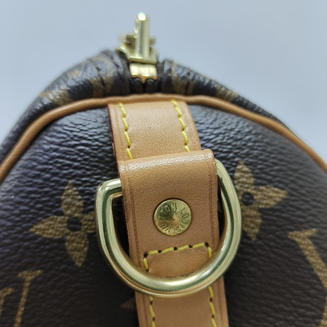 Speedy 25 Lona revestida Monogram marrón