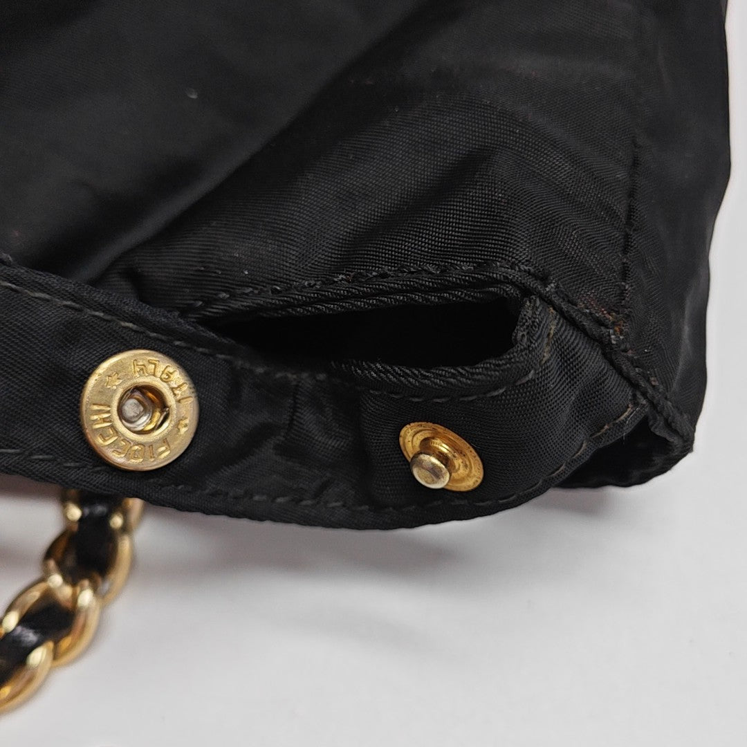 Nylon Shoulder Bag Black