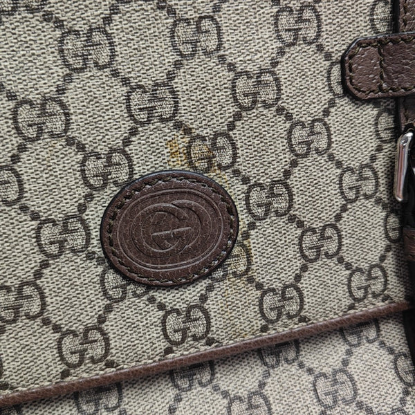 Monogram Coated Canvas Crossbody Bag Brown