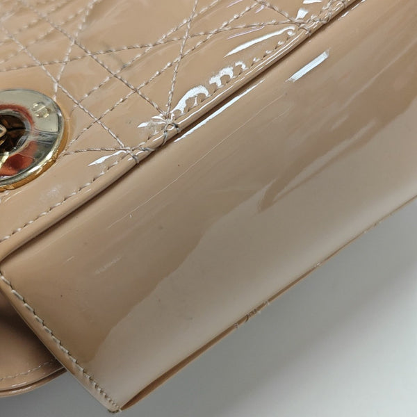 Lady Dior Mini Cannage Patent Leather Pink