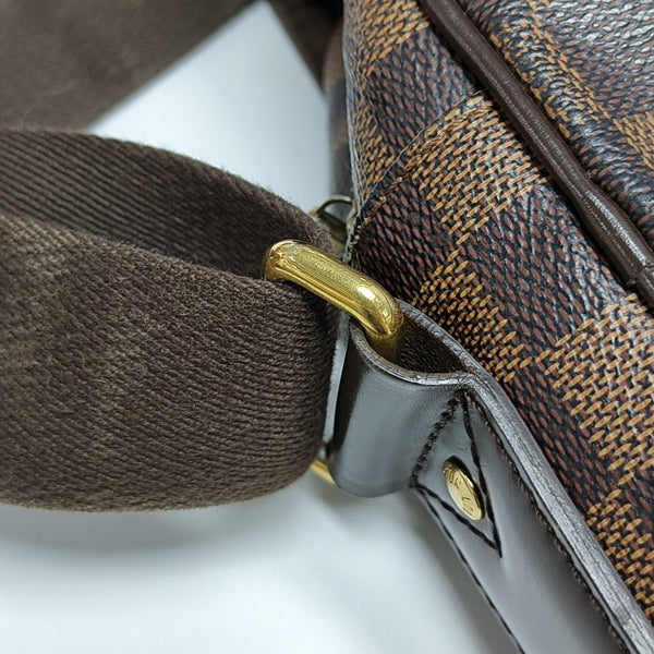 SHELTON Damier Ebene Coated Canvas Brown