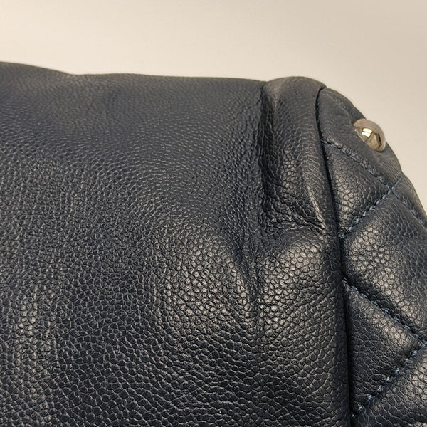 CC TIMELESS SOFT Quilted Grained Calfskin Blue