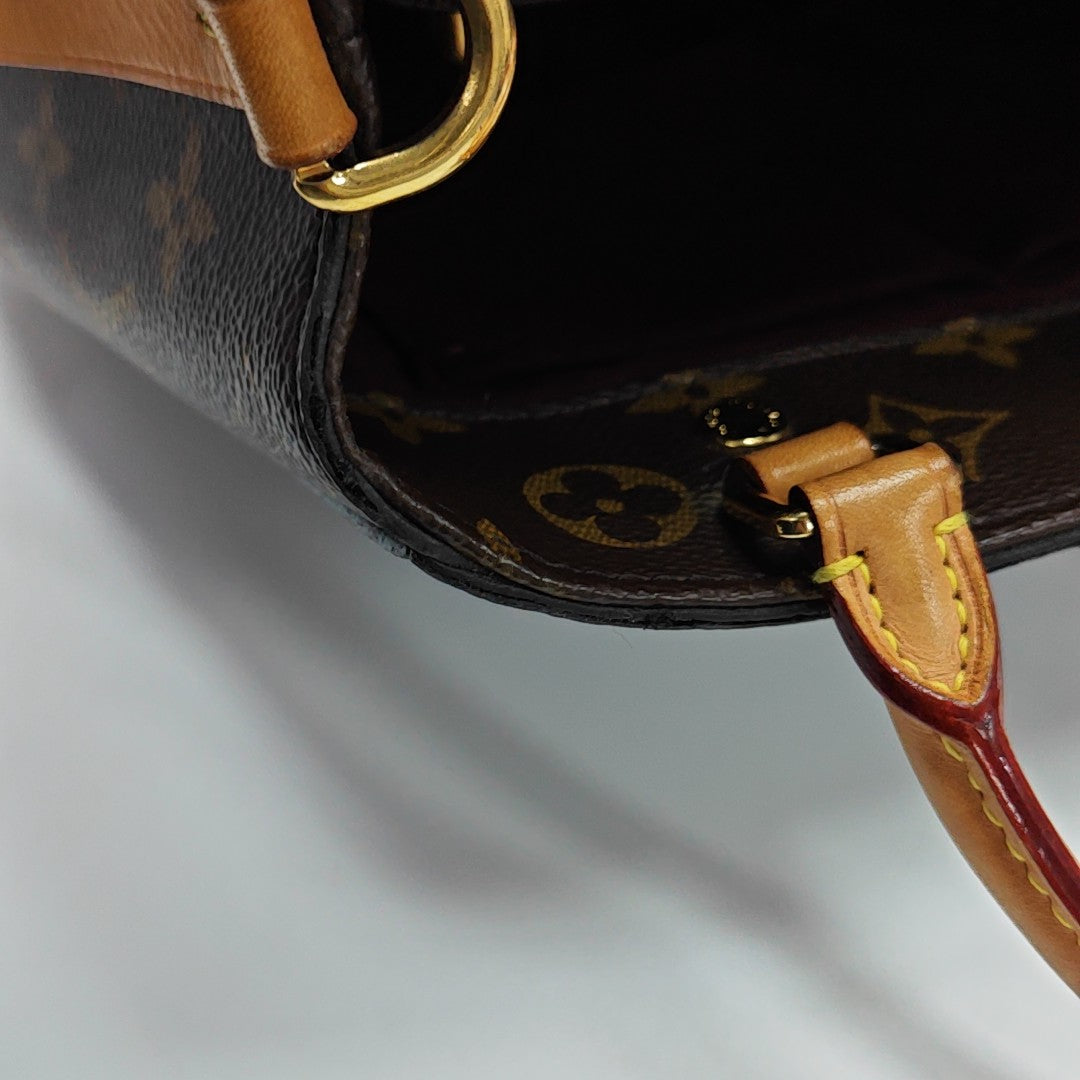 MONTAIGNE BB Monogram Coated Canvas Brown
