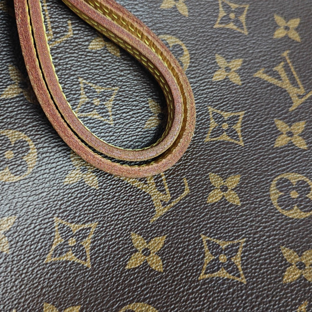NEVERFULL MM Monogram Coated Canvas Brown