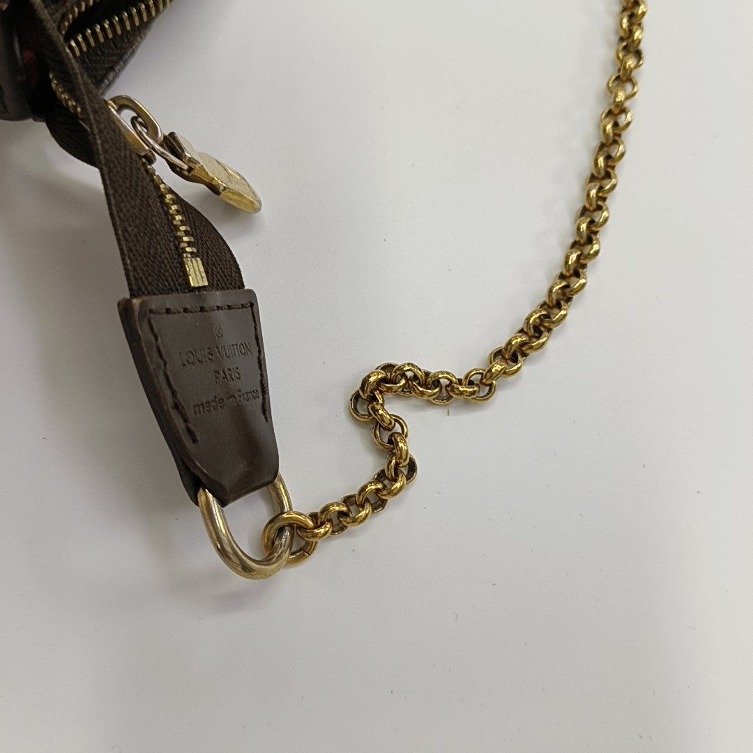 EVA Damier Ebene Coated Canvas Brown