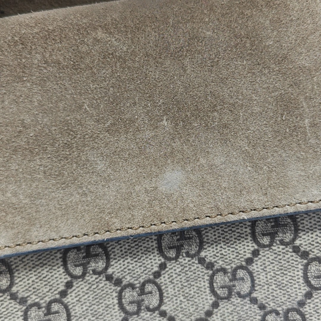 Dionysus Mini Monogram Coated Canvas Beige
