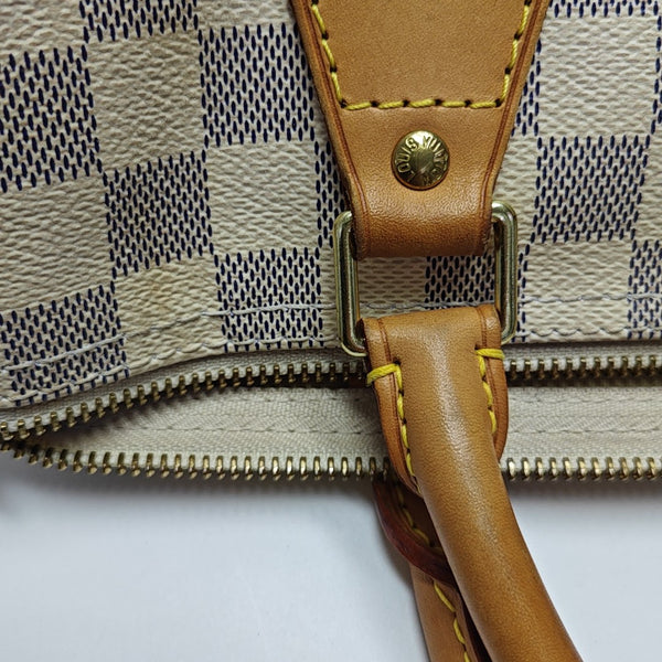 SPEEDY 30 Damier Azur Coated Canvas White