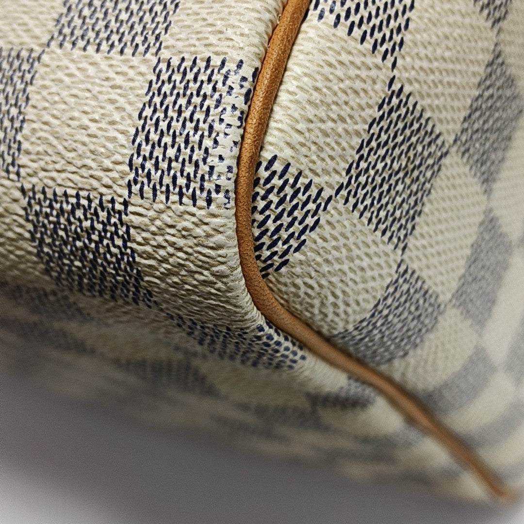 SPEEDY 30 Damier Azur Coated Canvas White